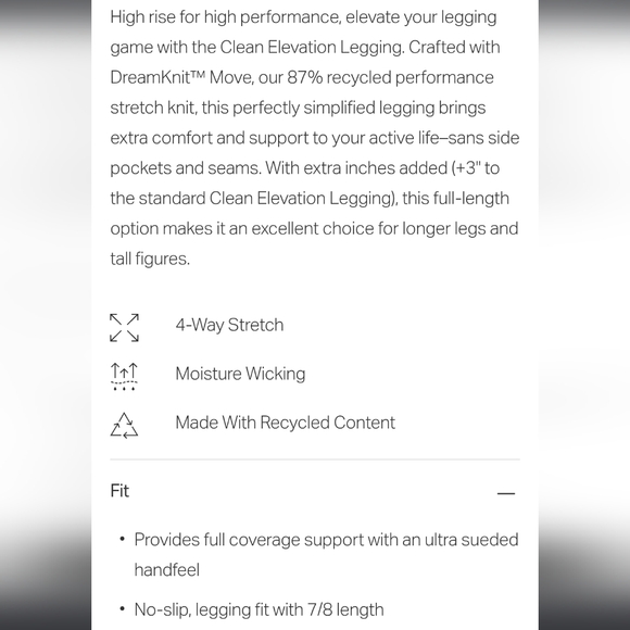 Vuori | Clean Elevation Crop Legging Small Blue Haze Heather - Picture 3 of 11
